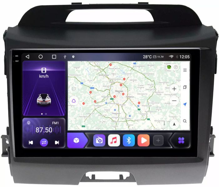 Магнитола для KIA Sportage 2010-2016 - Kuberg OL-9735 QLed+2K, Android 12, Быстрая, CarPlay, 4G SIM-слот