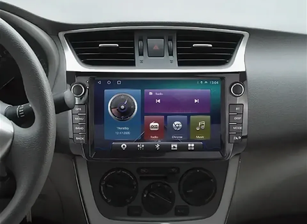 Магнитола для Nissan Sentra/Sylphy B17 2012-2023, Tiida 2015 - Kuberg SF-9666 (кнопки, рамка 9") QLed+2K, Android 13, UIS7870 (DUDU7), CarPlay, SIM-слот