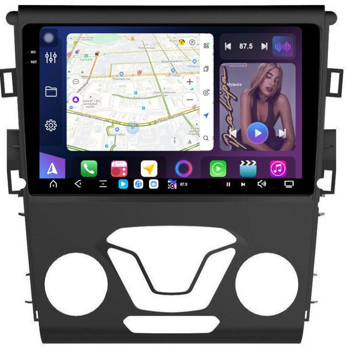 Магнитола для Ford Mondeo 5 2015-2019 - FarCar XXL377M монитор 9.5" 2K QLED на Android 14, TS20, 8+256Гб, CarPlay, 4G SIM-слот
