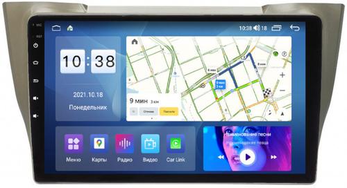 Магнитола для Toyota Harrier XU30 2003-2013, Lexus RX 2003-2009 (монохром сверху) - Parafar PF300LUX1UHD на Android 13, QLED, ТОП процессор, 8Гб+128Гб, CarPlay, 4G SIM-слот