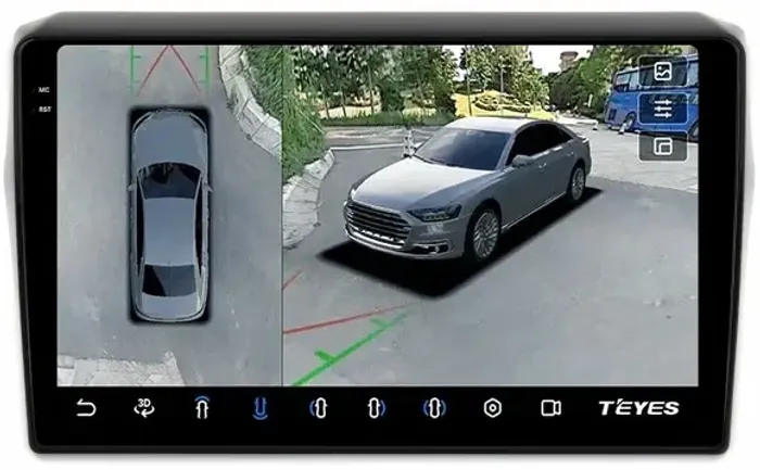 Магнитола для Suzuki Swift 5 2016-2023 (рамка глянцевая 10) - Teyes CC3-2K-360 на Android 10, 2K QLED, 6Гб+128Гб, CarPlay, 4G SIM-слот, 4 камеры в комплекте