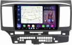 Магнитола для Mitsubishi Lancer X 2007-2016 (рамка 9) - FarCar GX037-9/3281M монитор 9.5" 2K QLED на Android 14, TS20, 6+128Гб, CarPlay, 4G SIM-слот