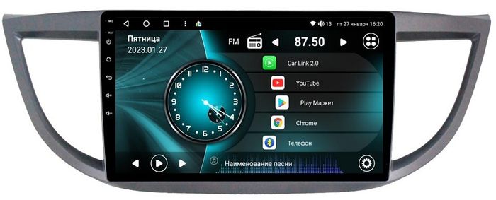 Магнитола для Honda CR-V 4 2012-2016 (большая рамка 10) - Vaycar VA20-0469 на Android 13, 8-ядер, 2Гб-32Гб, 4G SIM-слот