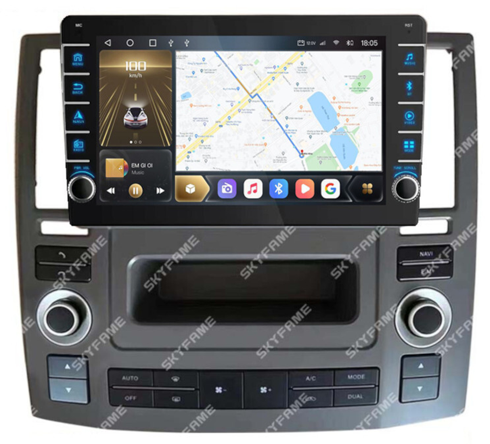 Магнитола для Infiniti FX35 (S50), FX45 2006-2008 - Kuberg SF-9279-2 (кнопки и крутилки), Android 12, TS10,  CarPlay, 4G SIM-слот