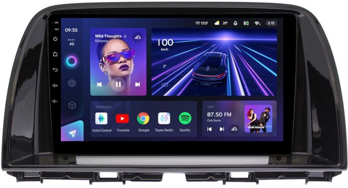 Магнитола для Mazda CX-5 2011-2017 (тип A) - Teyes CC3L монитор 9" IPS на Android 10, 8-ядер, CarPlay, 4G SIM-слот