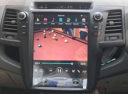 Магнитола для Toyota HiLux 2011-2015 - Kuberg ZF-1257-GE вертикальный экран в стиле "Тесла" на Android 13, 8Гб+128Гб, CarPlay, 4G SIM-слот