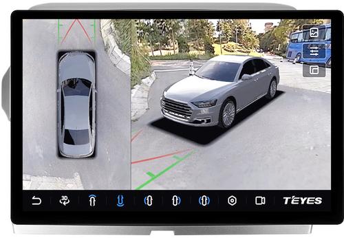 Магнитола для Toyota Land Cruiser Prado 150 2014-2017 (рамка 10) - Teyes CC3-2K-360 монитор 13" 2K QLED на Android 10, 6Гб+128Гб, CarPlay, 4G SIM-слот, 4 камеры в комплекте
