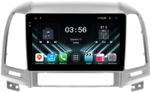 Магнитола для Hyundai Santa Fe 2 CM 2006-2012 (рамка серебро) - FarCar S400-DX монитор 9.5" IPS на Android 13, CarPlay