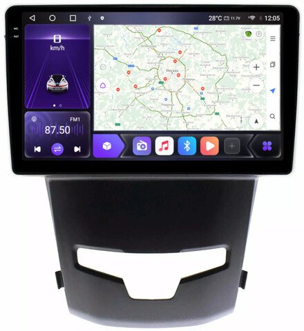 Магнитола для SsangYong Actyon II 2013-2021 - Kuberg SF-9082 QLed+2K, Android 12, TS10,  CarPlay, 4G SIM-слот