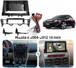 Магнитола для Mazda 6 2002-2007 (вместо верхнего бардачка) - Kuberg SF-9506-B QLed, Android 13, TS20, CarPlay, SIM-слот