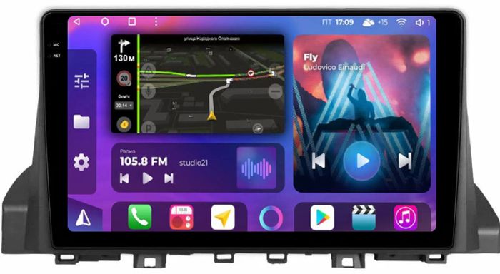 Магнитола для Москвич 3 и JAC JS4 2022-2024 - FarCar BM9-2K-9594 монитор 9.5" 2K QLED на Android 14, TS10, 4+32Гб, CarPlay, 4G SIM-слот