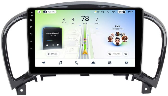 Магнитола для Nissan Juke 2011-2019 - Teyes CC4L монитор 9" IPS на Android 14, Быстрая, Snapdragon 662, CarPlay, 4G SIM-слот