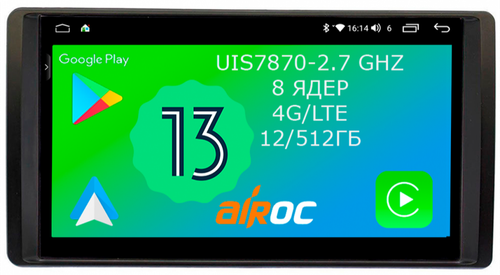 Магнитола для УАЗ Патриот, Пикап 2016-2023+ - Airoc 2K AU-3912 на Android 13, TS20, 12/512Гб, SIM-слот