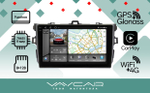 Магнитола для Toyota Corolla E150 2007-2013 (маленькая рамка) - Vaycar VA77-0063-2K-1 на Android 13, 8-ядер, 2K QLED, ТОП процессор, CarPlay,4G SIM-слот