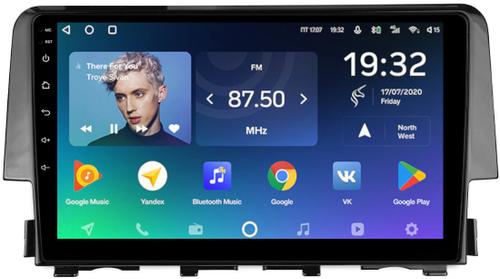 Магнитола для Honda Civic 10 2015-2021 - Teyes CC2 PLUS монитор 9" QLED на Android 10, ТОП процессор, 4Гб+64Гб, 4G SIM-слот