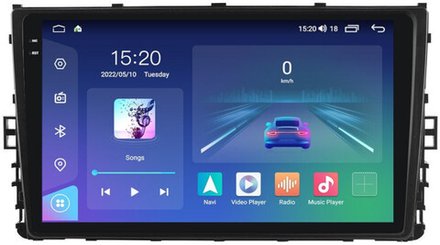 Магнитола для VW Jetta 7, Teramont, Taos, Multivan/Caravelle 2020+, Tiguan 2, Passat B8 - Parafar PF047RN2K на на Android 13, QLED+2K, ТОП процессор, 4Гб+32Гб, CarPlay, 4G SIM-слот