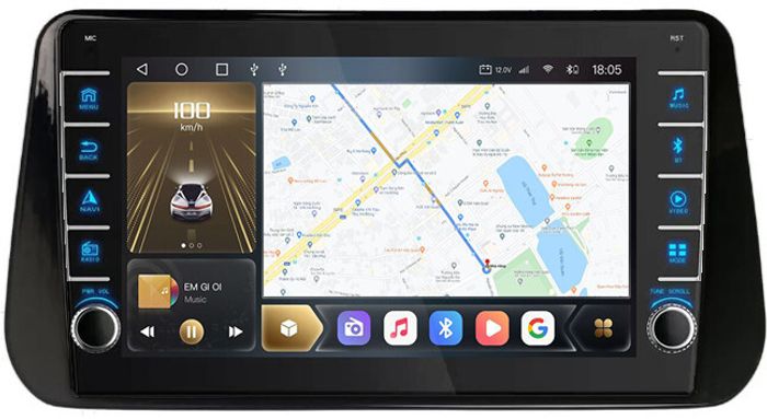 Магнитола для Hyundai Santa Fe 2020+ - Kuberg EW-1704 (кнопки и крутилки), Android 12, TS10,  CarPlay, 4G SIM-слот