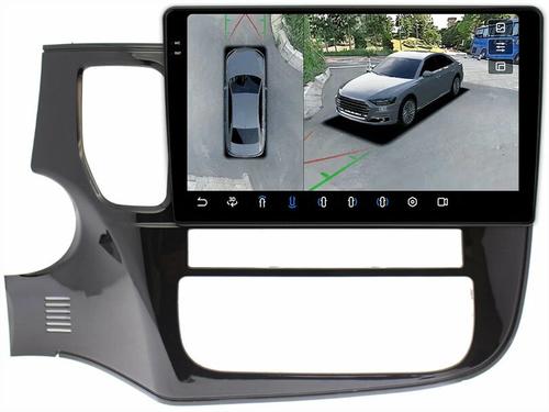 Магнитола для Mitsubishi Outlander 3 2012-2022 (левый руль) - FarCar BX10-360-7163 монитор 10.36" 2K QLED на Android 13, 6Гб+128Гб, CarPlay, 4G SIM-слот, 4 камеры в комплекте