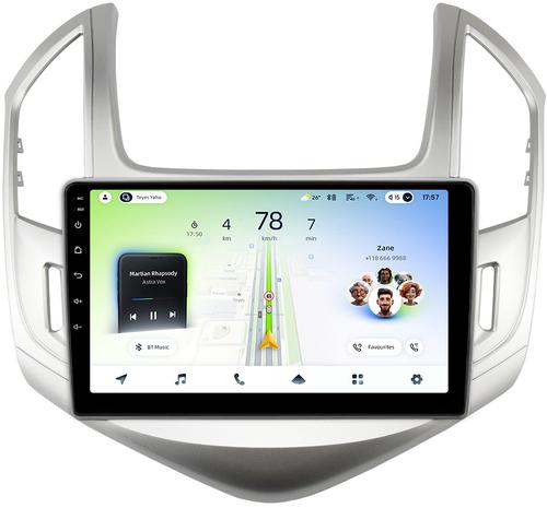 Магнитола для Chevrolet Cruze 1 2012-2015 (рамка серебро) - Teyes CC4L монитор 9" IPS на Android 14, Быстрая, Snapdragon 662, CarPlay, 4G SIM-слот