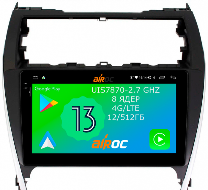 Магнитола для Toyota Camry 2011-2014 (USA) - Airoc 2K AU-1118U Android 13, TS20, 12/512Гб, SIM-слот