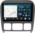 Магнитола для Mercedes-Benz S (W220) 1998-2005 (орех/черный) - RedPower 350 Android 10, Быстрая, QLED+2K, CarPlay, SIM-слот