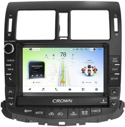 Магнитола для Toyota Crown / Crown Majesta S200 2008-2012 (цветной ШГУ) - Teyes CC4L монитор 9" IPS на Android 14, Snapdragon 662, CarPlay, 4G SIM-слот