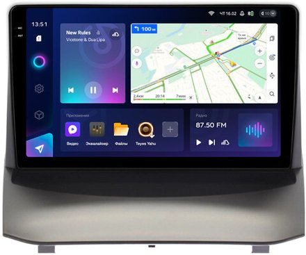 Магнитола для Ford Fiesta MK6 2008-2012 (красный БК, рамка тип 1) - Teyes CC3-2K на Android 10, 2K QLED, ТОП процессор, CarPlay, 4G SIM-слот