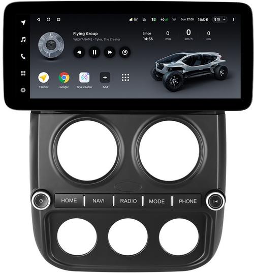 Магнитола для Jeep Compass 2011-2015 - Teyes LUX ONE ROUND монитор 12.3" 2K QLED на Android 10, CarPlay, 4G SIM-слот