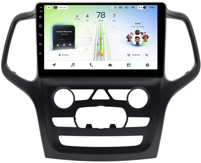 Магнитола для Jeep Grand Cherokee WK2 2013-2022 (ШГУ 5") - Teyes CC4L монитор 9" IPS на Android 14, Snapdragon 662, CarPlay, 4G SIM-слот