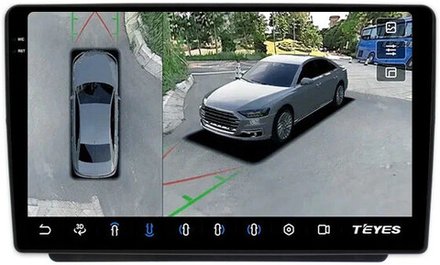 Магнитола для Land Rover Freelander 2003-2006 - Teyes CC3-2K-360 на Android 10, 2K QLED, 6Гб+128Гб, CarPlay, 4G SIM-слот, 4 камеры в комплекте