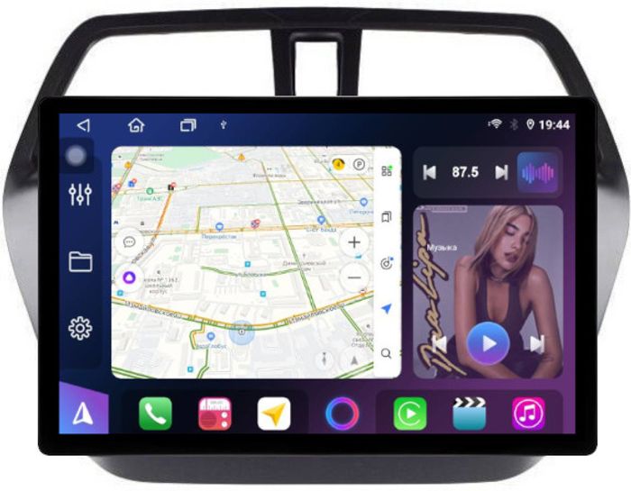 Магнитола для Suzuki SX4 2 2013-2021 - FarCar BX877 монитор 13" 2K QLED на Android 13, TS10, 6+128, CarPlay, 4G SIM-слот