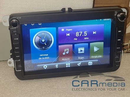 Магнитола для Volkswagen T5, T6, Tiguan, Passat, Polo, Jetta, Amarok, Golf и др., Skoda Fabia, Rapid - Kuberg MKD-8019-S10 на Android 12, 4ГБ-64ГБ, CarPlay, SIM-слот
