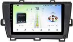 Магнитола для Toyota Prius 30 2009-2015 (левый руль, рамка черная) - Teyes CC4L-DTS монитор 9" IPS, Android 14, Быстрая, Snapdragon 662, CarPlay, 4G SIM-слот