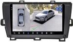 Магнитола для Toyota Prius 30 2009-2015 (левый руль, рамка черная) - FarCar BX3025M-360 монитор 9.5" 2K QLED на Android 13, Быстрая, CarPlay, 4G SIM-слот, 4 камеры в комплекте