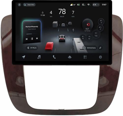 Магнитола для Chevrolet Tahoe 900 2006-2014 (рамка дерево) - Teyes CC4-PRO монитор 13" 2K QLED на Android 13, Snapdragon 778G, ИИ, CarPlay, DSP, 4G SIM-слот