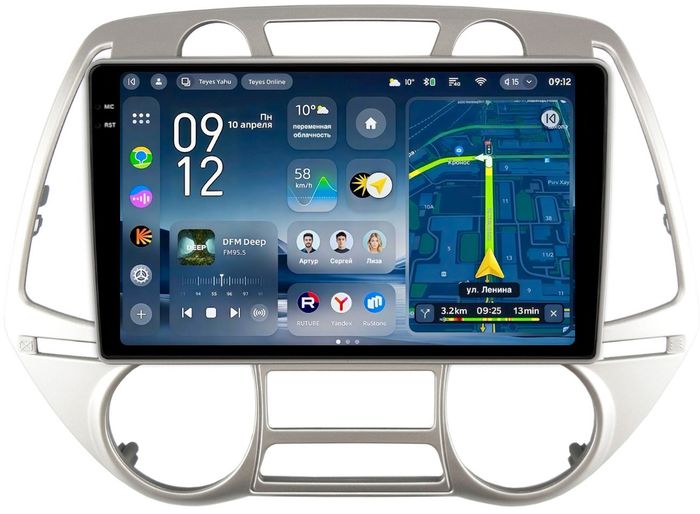 Магнитола для Hyundai i20 2009-2012 (климат) - Teyes CC4-PRO монитор 9.5" 2K QLED на Android 13, Snapdragon 778G, ИИ, CarPlay, DSP, 4G SIM-слот