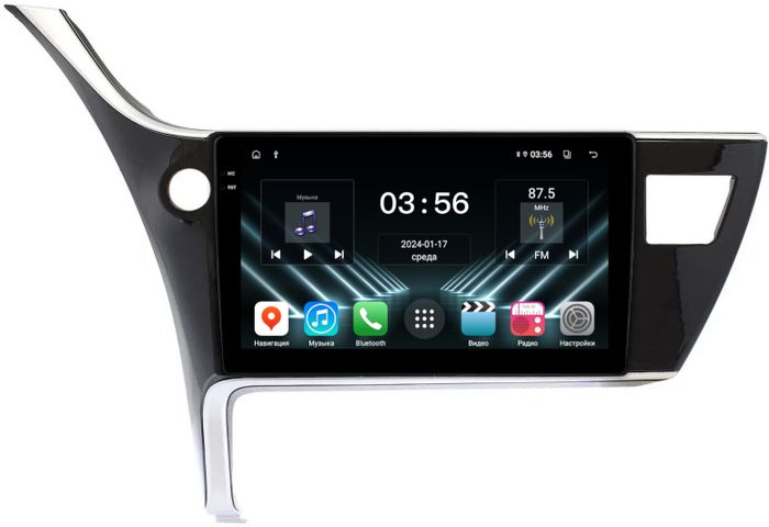 Магнитола для Toyota Corolla E180 2016-2019 (Китай) - FarCar DX10-7210 монитор 10.36" IPS на Android 13, 4+64Гб, CarPlay