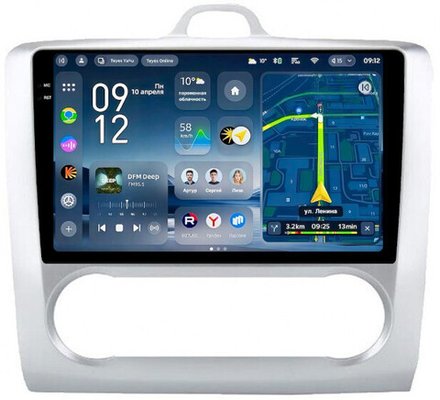Магнитола для Ford Focus 2 2004-2011 (климат) - Teyes CC4-PRO монитор 9.5" 2K QLED на Android 13, Snapdragon 778G, ИИ, CarPlay, DSP, 4G SIM-слот
