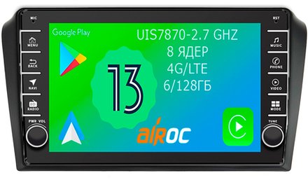 Магнитола для Mazda 3, Axela 2003-2009 - Airoc AB-2413 (кнопки и крутилки), Android 13, TS20, 6/128Гб, SIM-слот, CarPlay