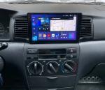 Магнитола для Toyota Corolla 120 2000-2007 (рамка черная с воздуховодами) - Teyes CC3-2K-360 на Android 10, Быстрая, 2K QLED, CarPlay, 4G SIM-слот, 4 камеры в комплекте