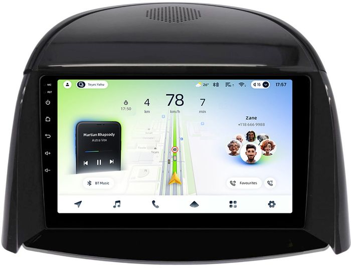 Магнитола для Renault Koleos 1 2008-2016 - Teyes CC4L-DTS монитор 9" IPS на Android 14, Быстрая, Snapdragon 662, CarPlay, 4G SIM-слот