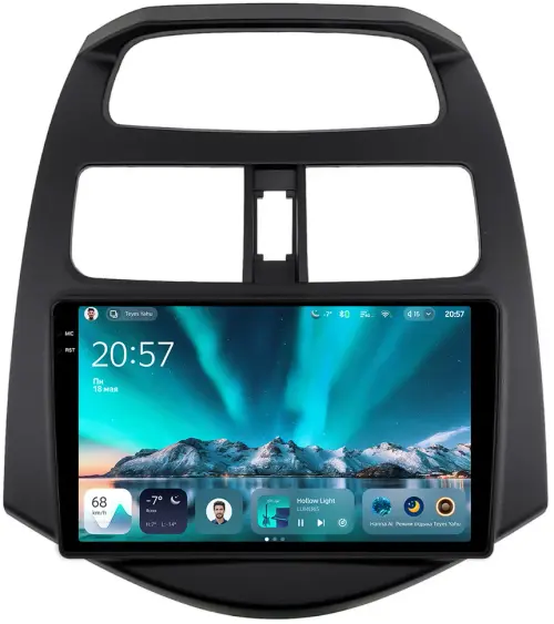 Магнитола для Chevrolet Spark M300 2009-2022, Ravon R2 (рамка матовая) - Teyes CC4 монитор 9.2" 2K QLED на Android 14, Snapdragon 680, DSP, CarPlay, 4G SIM-слот