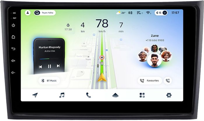 Магнитола для Volvo XC90 2002-2014 (рамка вниз) - Teyes CC4L монитор 10" IPS на Android 14, Быстрая, Snapdragon 662, CarPlay, 4G SIM-слот