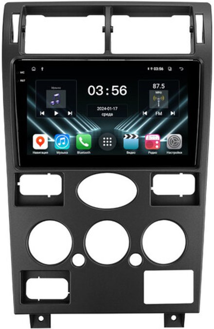 Магнитола для Ford Mondeo 3 2000-2006 (кондиционер) - FarCar DX9-1572F1 монитор 9.5" IPS на Android 13, 4+64Гб, CarPlay