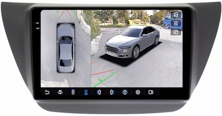 Магнитола для Mitsubishi Lancer 9 (CS), Cedia, Evolution 7-9 (CT) - FarCar BX3060M-360 монитор 9.5" 2K QLED на Android 13, 6Гб+128Гб, CarPlay, 4G SIM-слот, 4 камеры в комплекте