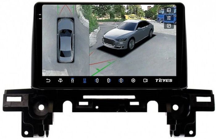 Магнитола для Mazda CX-5 KF 2017-2024+, CX-8 - Teyes CC3-2K-360 на Android 10, 2K QLED, 6Гб+128Гб, CarPlay, 4G SIM-слот, 4 камеры в комплекте