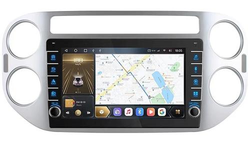 Магнитола для Volkswagen Tiguan 1, Golf Plus (любая аварийка, рамка серебро) - Kuberg OL-9908-1 Android 12, TS10, CarPlay, 4G SIM-слот