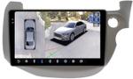 Магнитола для Honda FIT 2 2007-2014, FIT Shuttle - FarCar BX10-360-9521 монитор 10.36" 2K QLED на Android 13, Быстрая, CarPlay, 4G SIM-слот, 4 камеры в комплекте