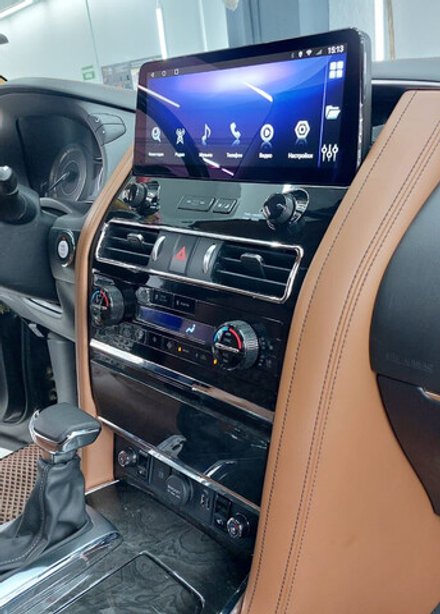 Магнитола для Nissan Patrol Y62, Infiniti QX56/QX80 2010-2019 (поддержка Bose, 360 и мониторов) - Kuberg ZH-N1210 монитор 12.3", Android 12, 8Гб+128Гб, CarPlay, SIM-слот