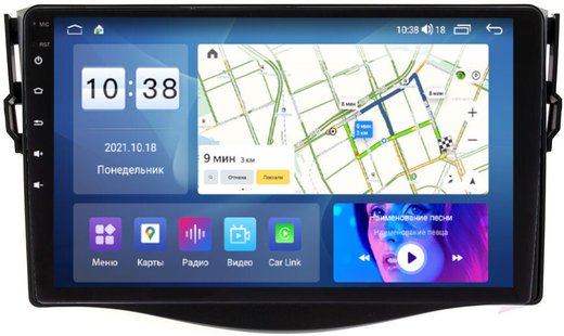 Магнитола для Toyota RAV4 30 2005-2012, Vanguard - Parafar PF018-1UHD на Android 13, QLED, ТОП процессор, 8Гб+128Гб, CarPlay, 4G SIM-слот